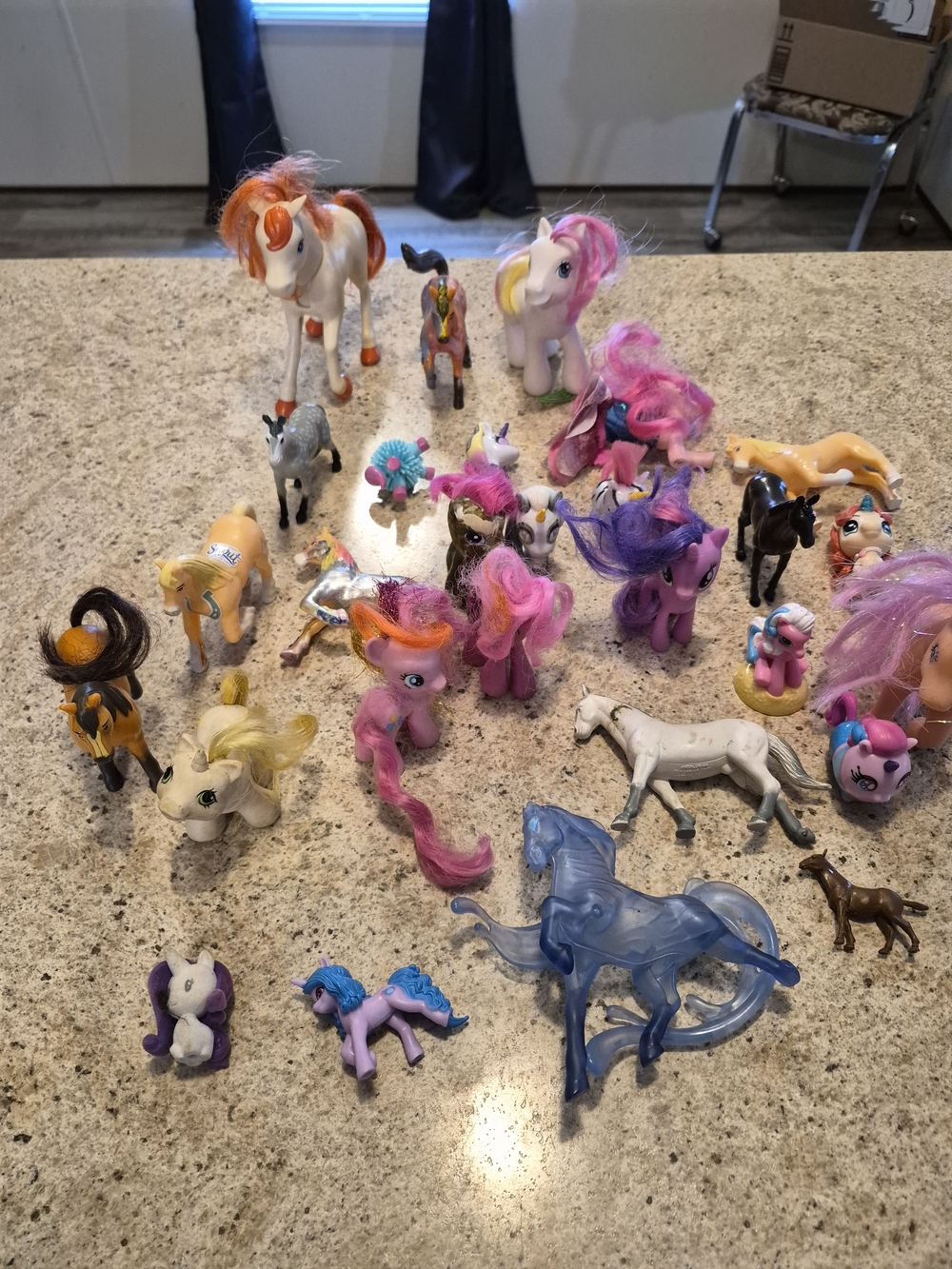 My Little Pony Assorted Small Pony Figures in Pink, Purple, White, Orange, Blue